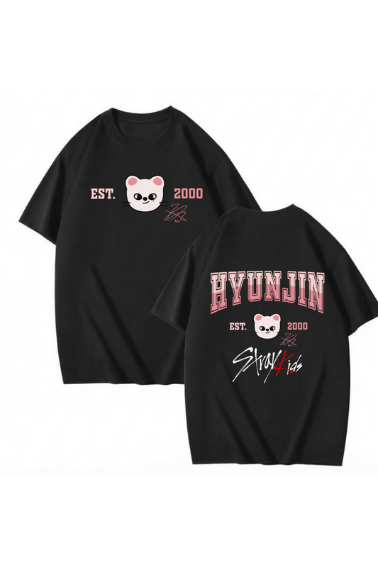 K-POP Hyunjin Kids Karma Baskılı Unisex Oversize T-Shirt
