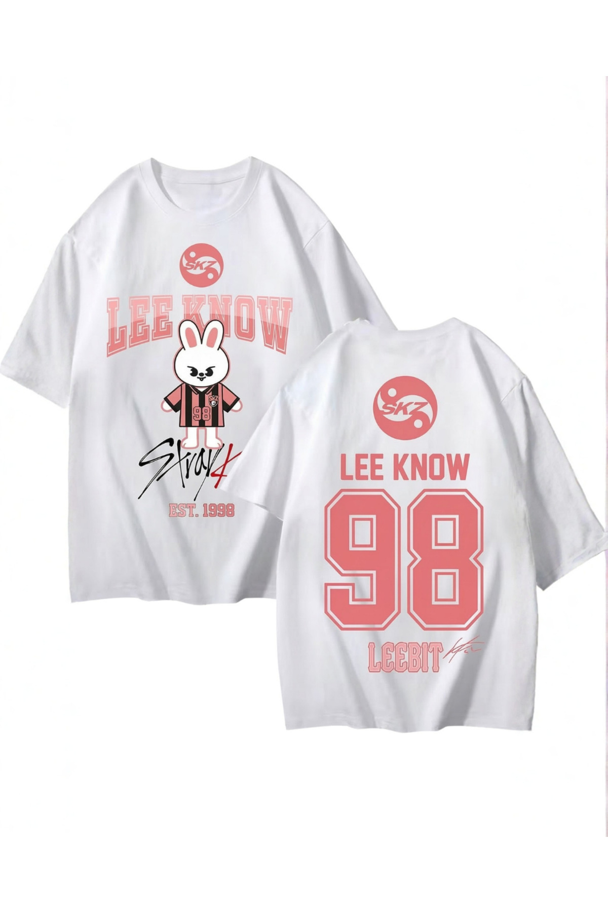K-POP Lee Know Kids Karma Baskılı Unisex Oversize T-Shirt