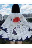 Haori Fish Design Unisex Kimono