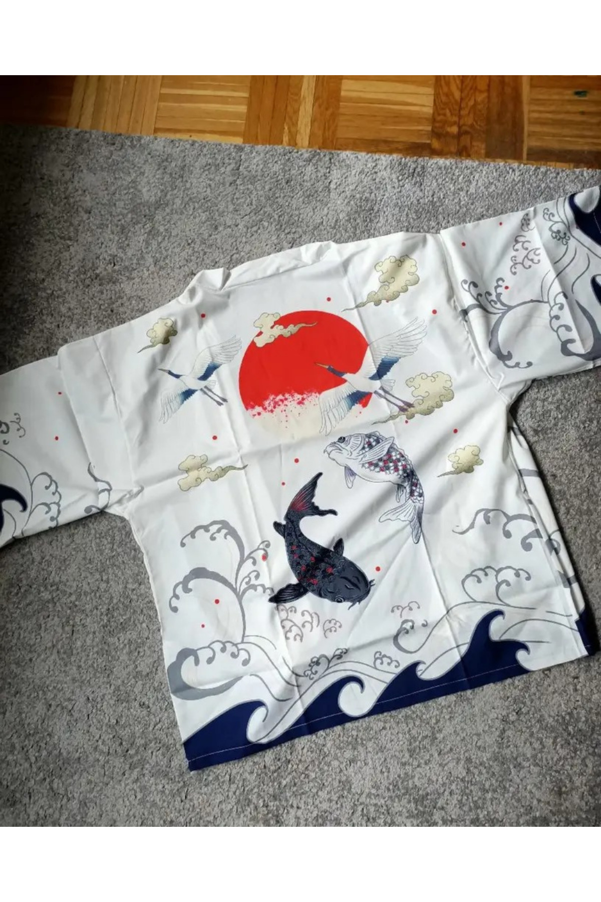 Haori Fish Design Unisex Kimono