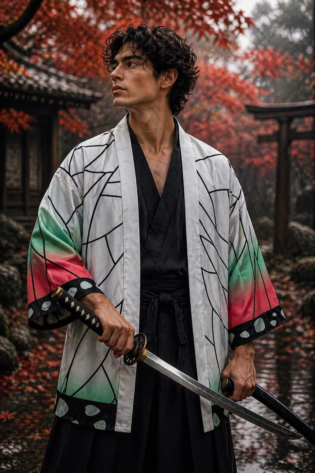 Anime Demon Slayer Kimetsu No Yaiba Zenitsu Unisex Kimono