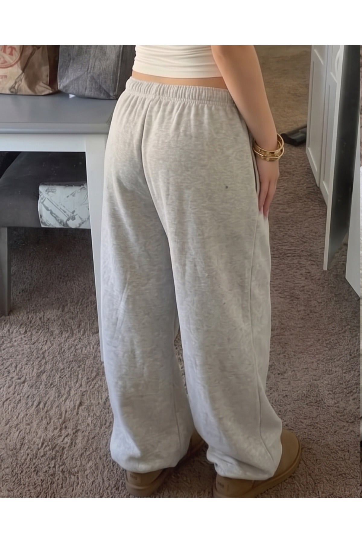 01 Number Baskılı Oversize Baggy Eşofman Altı