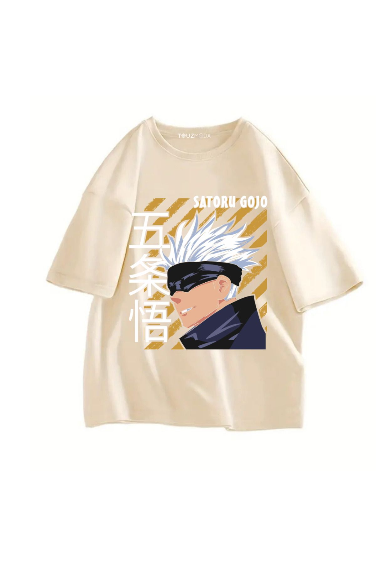 Anime Jujutsu Kaisen Satoru Gojo Baskılı Unisex Oversize T-Shirt