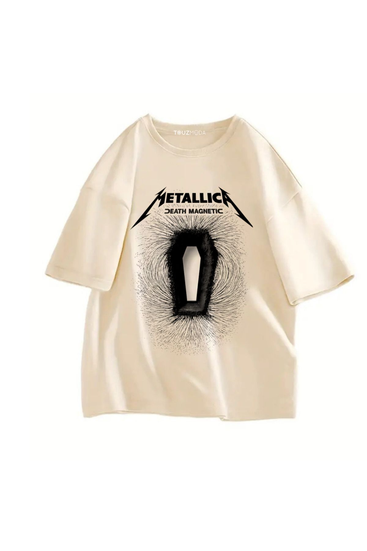 Rock Serisi Metallica Death Magnetic Baskılı Unisex Oversize T-Shirt