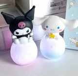 Sanrio Hello Kitty Kuromi Cinnamoroll Gece Lambası Parlayan Başucu Lambası