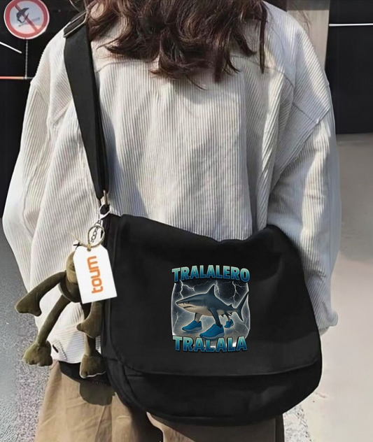 Tralalero Tralala Baskılı Unisex Postacı Çantası