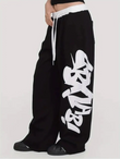 Graffiti Oversize Ayarlanabilir Paça Lastikli Baggy Eşofman Altı