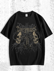 Gothic Baskılı Unisex Oversize T-shirt