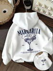 Margarita Detail Baskılı Kapşonlu Sweatshirt
