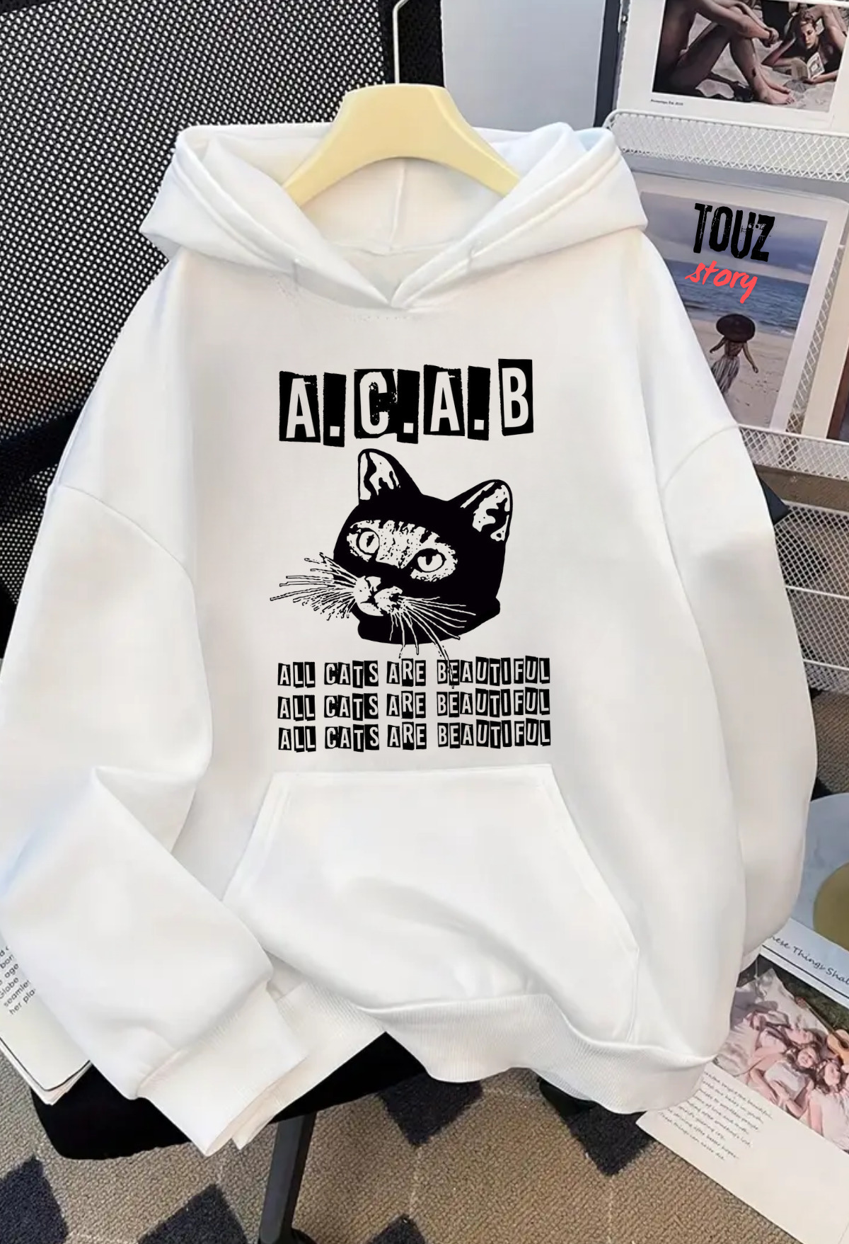 ACAB Detail Baskılı Kapşonlu Sweatshirt