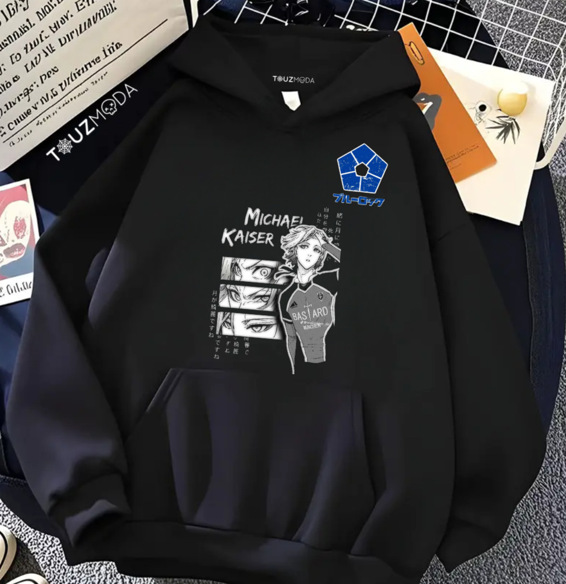 Michael Kaiser Detail Baskılı Kapşonlu Sweatshirt