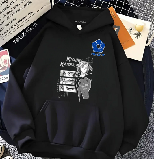 Michael Kaiser Detail Baskılı Kapşonlu Sweatshirt