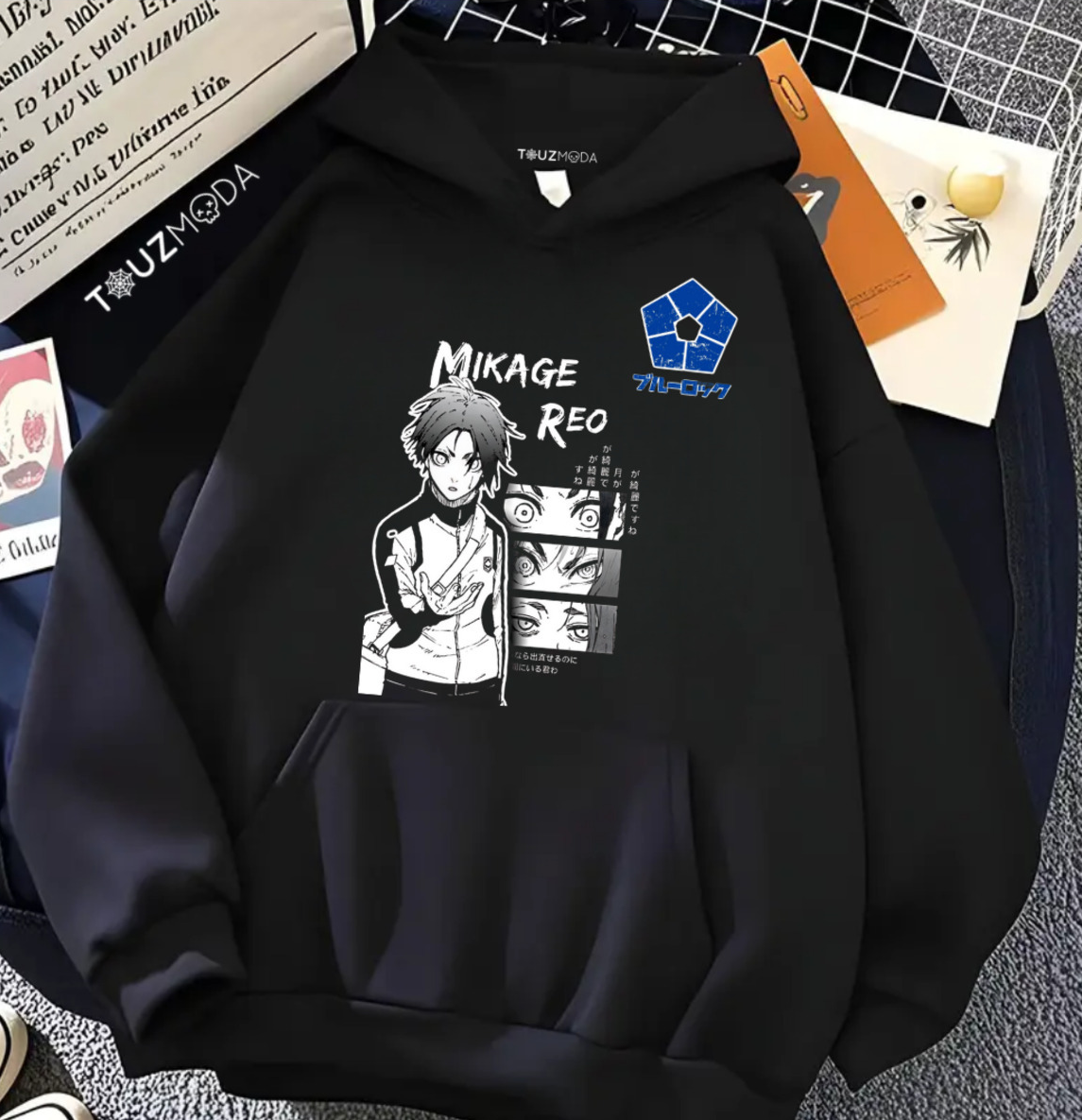 Mikage Reo Detail Baskılı Kapşonlu Sweatshirt