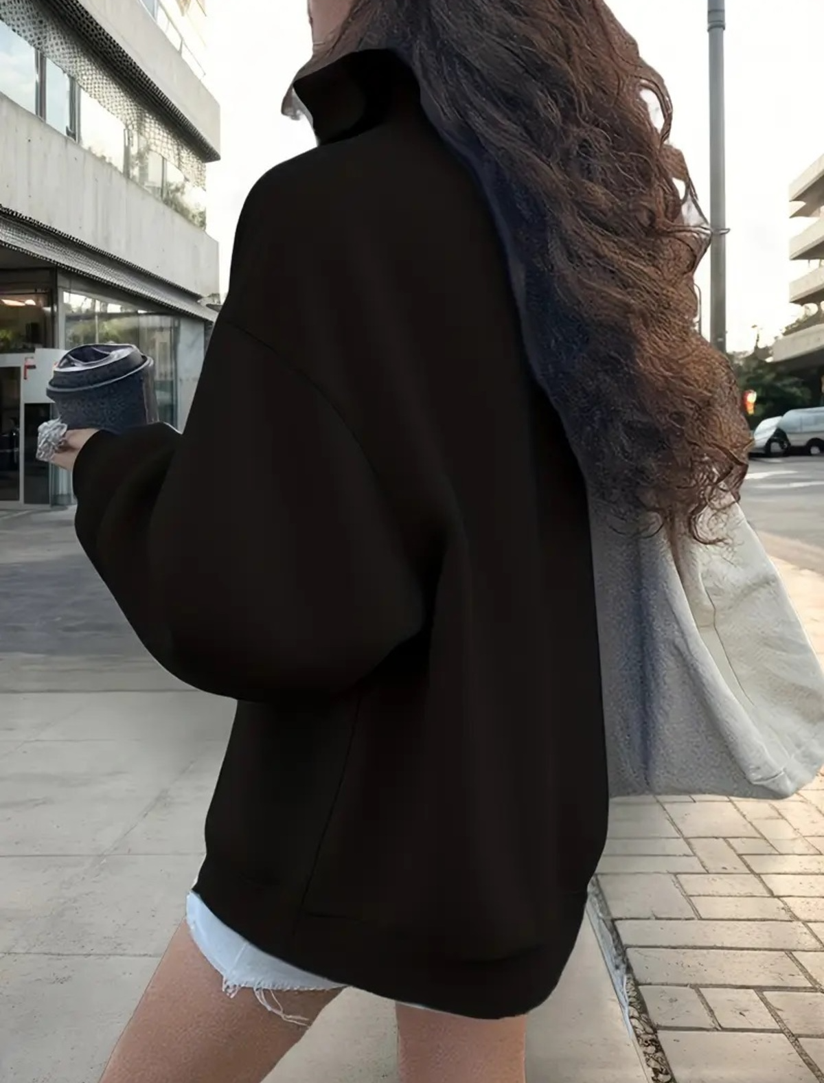 Yarım Fermuarlı Kalın 3 iplik Baskılı Sweet