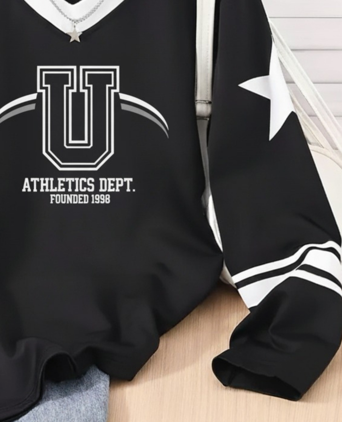 Touz Design Unisex Oversize V Yaka Sweatshirt