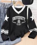 University Design Unisex Oversize V Yaka Sweatshirt