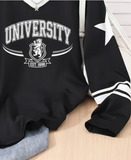 University Design Unisex Oversize V Yaka Sweatshirt