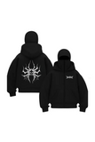 Balaclava Touz Spider Design Baskılı Ninja Hoodie Sweatshirt