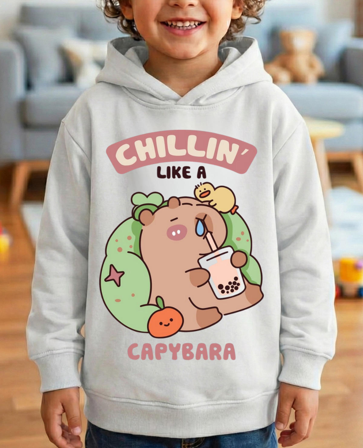 Young Capibara Series 3 iplik Kalın Sweet Hoodie