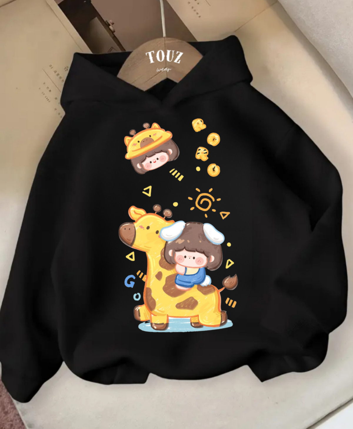 Young Cute Animal 3 iplik Kalın Sweet Hoodie