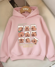 Young Capibara iplik Kalın Sweet Hoodie