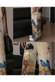 Japon Geisha & Bird Printed Unisex Baggy Eşofman