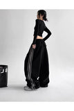 Street Flow Urban Çizgili Oversize Baggy Eşofman Altı