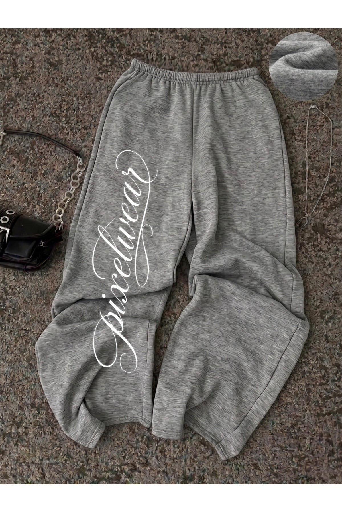 PixelWear Baskılı Oversize Baggy Eşofman Altı