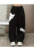 Cute Cat Baskılı Oversize Baggy Unisex Eşofman Altı