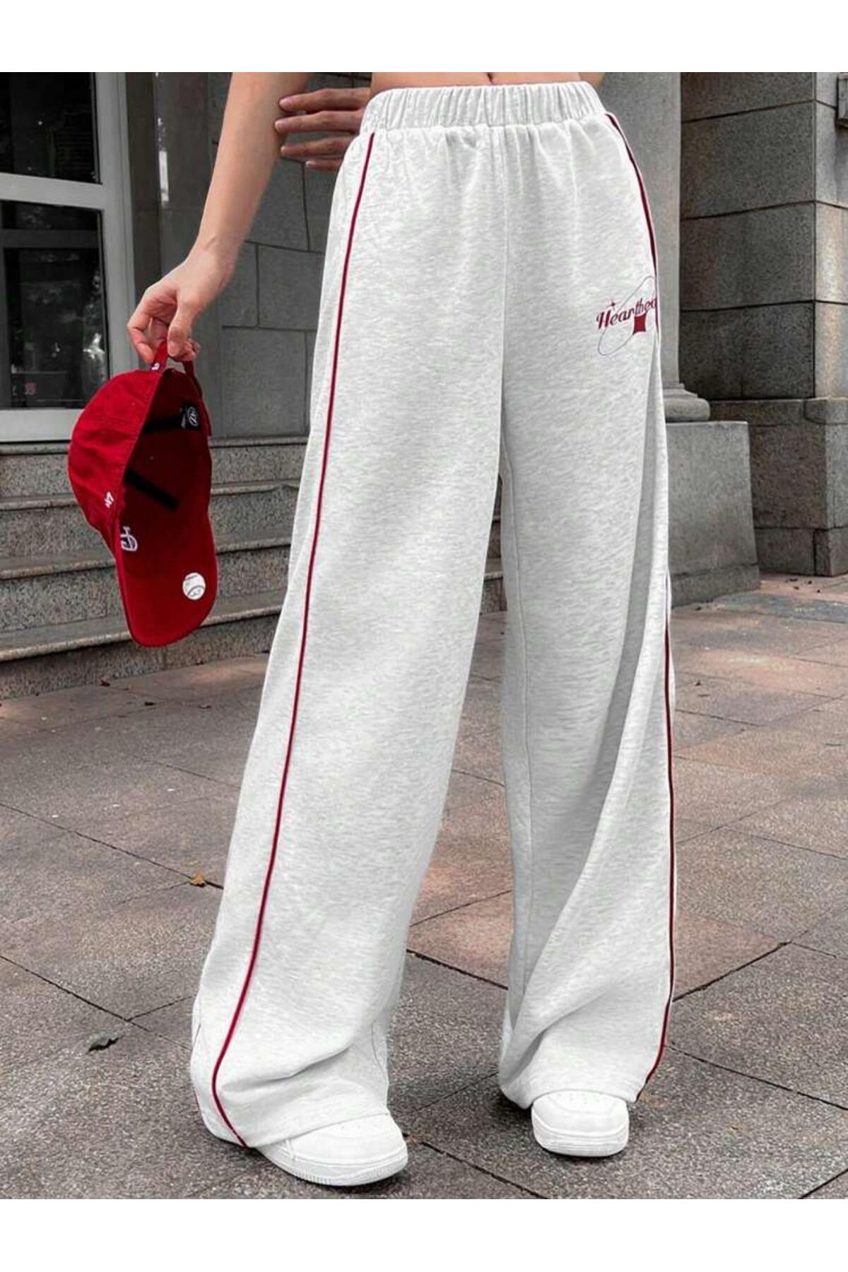 HeartBeat Oversize Bel Lastikli Baggy Eşofman Altı