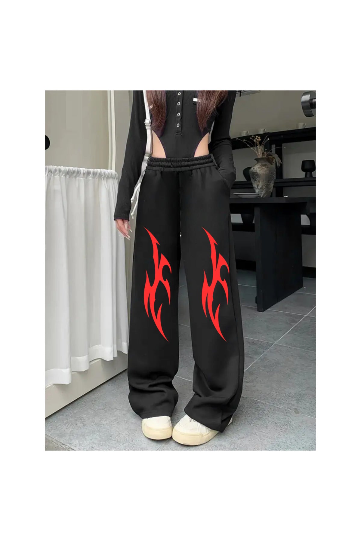 Gothic Baskılı 3 iplik Kalın Kumaş  Unisex Eşofman Altı