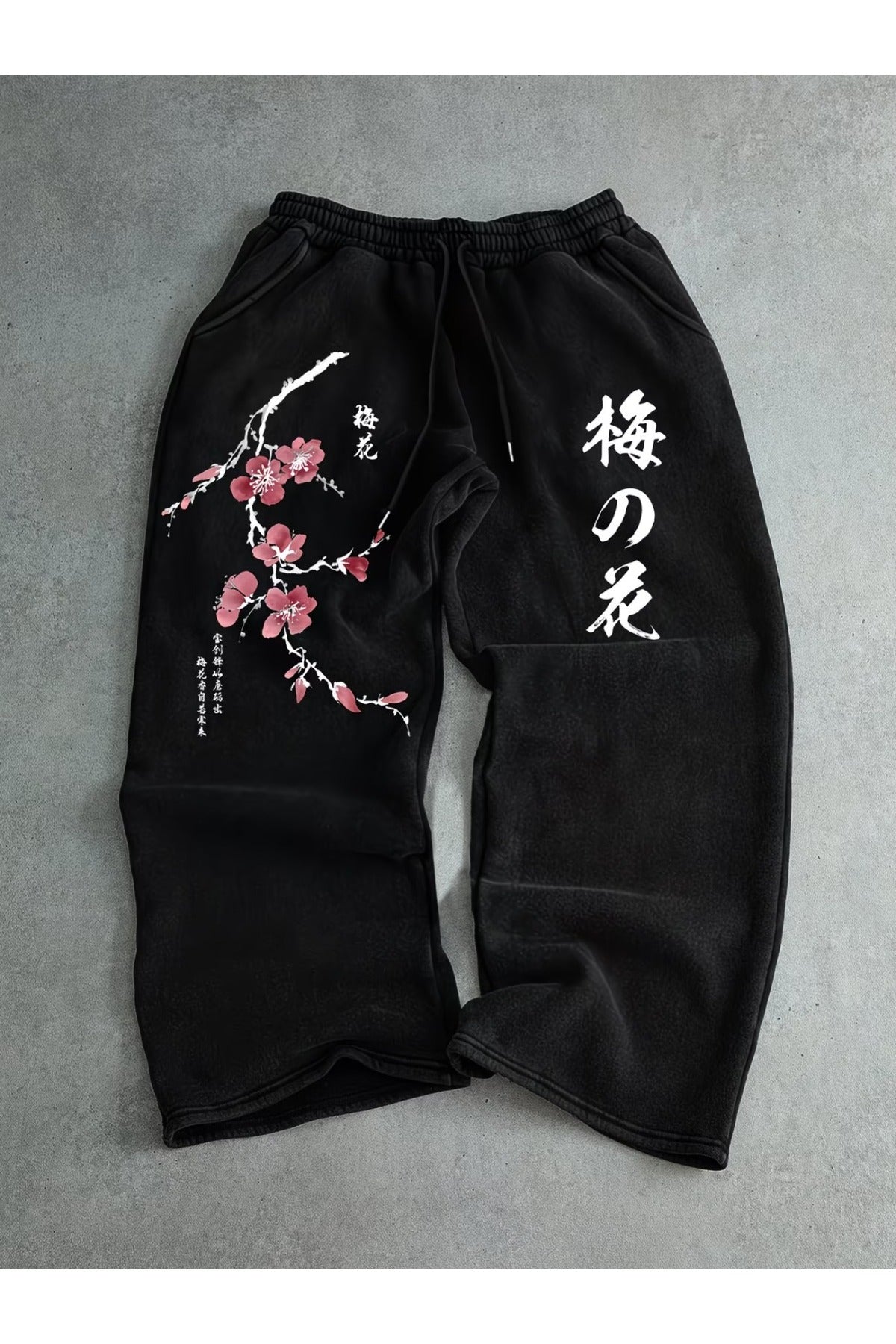 Japan Sakura Baskılı Oversize Baggy Eşofman Altı