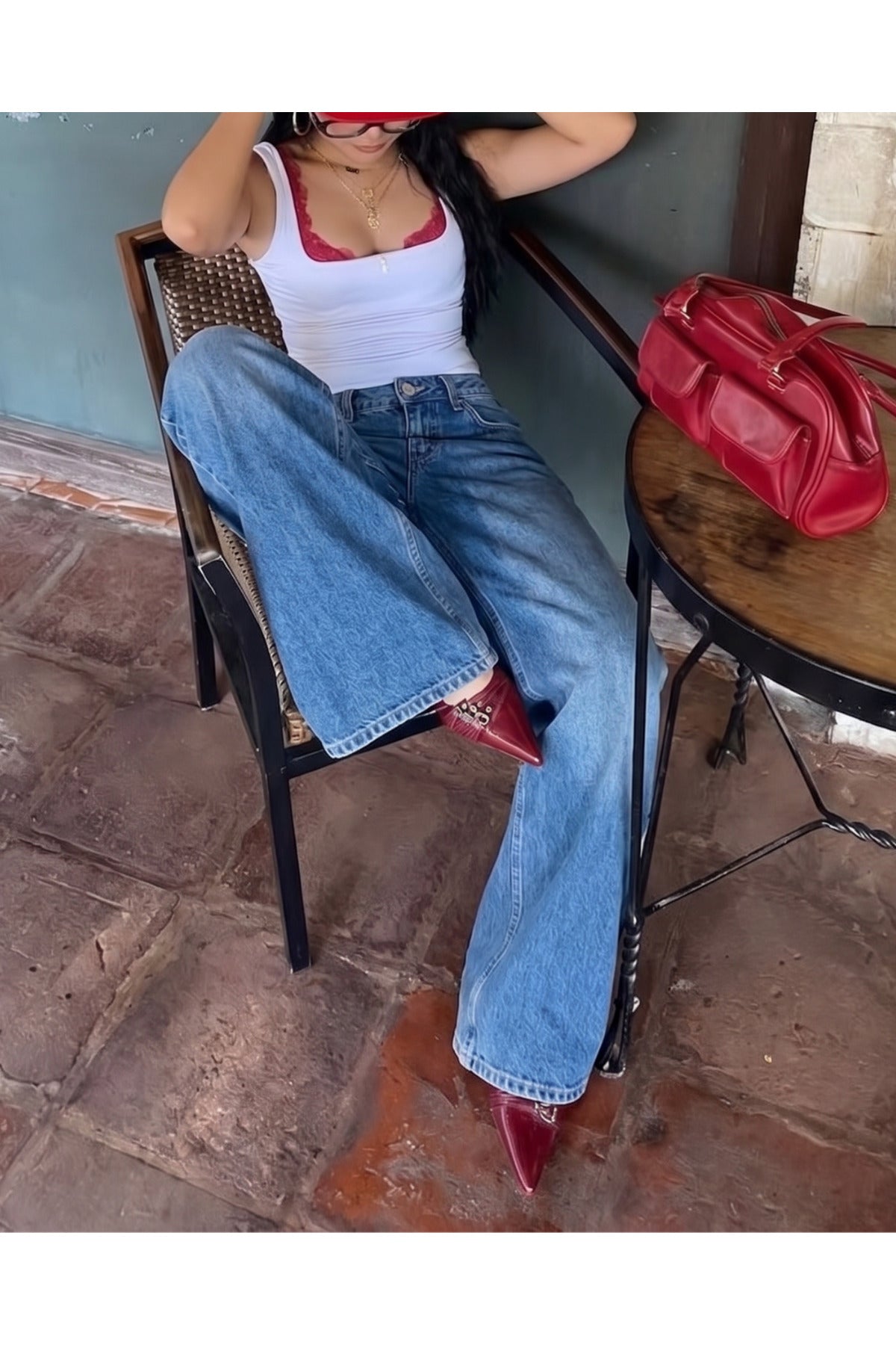 Streetwear Retro Baggy Jean Pantolon