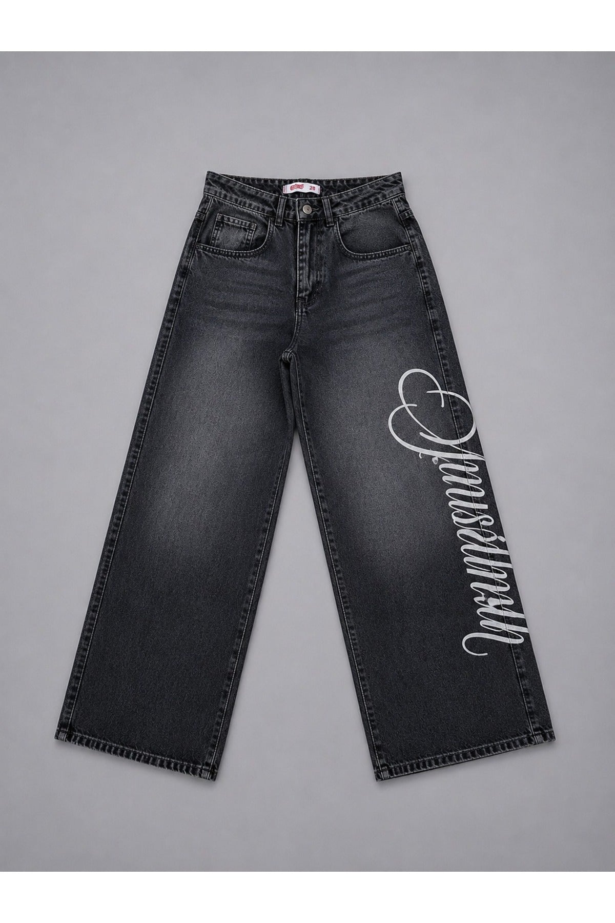 Streetwear Oversize Baggy Siyah Unisex Jean Pantolon