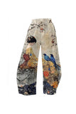 Japon Geisha & Bird Printed Unisex Baggy Eşofman