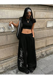 Witch Please Baskılı Oversize Baggy Eşofman Altı