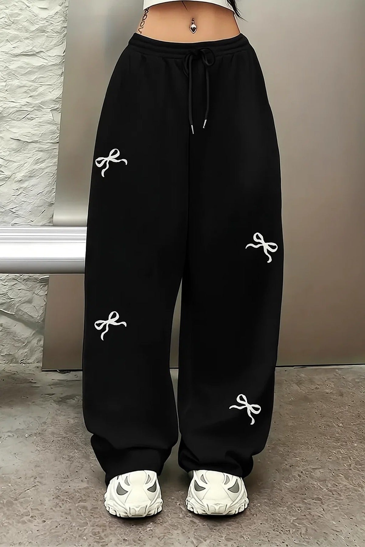 Gothic Spider Baskılı Oversize Baggy Eşofman Altı