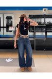 Streetwear Retro Baggy Jean Pantolon