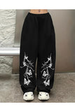 Butterfly Baskılı Oversize Baggy Unisex Eşofman Altı