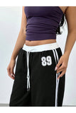 89 Number Oversize Bel İp Detaylı Baggy Eşofman Altı