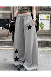 Star Detail Baskılı Oversize Baggy Eşofman Altı