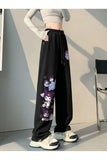 Kuromi Detail Unisex Siyah Eşofman Altı