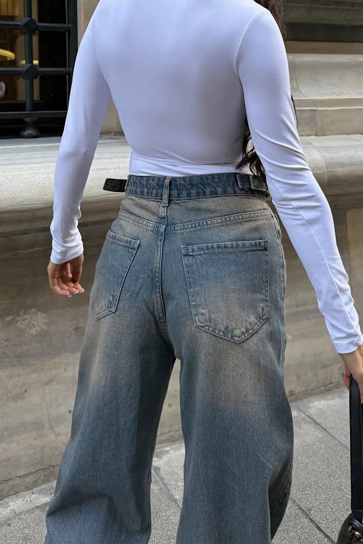 Y2K Streetwear Detail Jean Pantolon