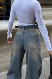Y2K Streetwear Detail Jean Pantolon
