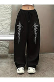 Sokak Tarzı Gothic Baskılı Unisex Baggy Eşofman