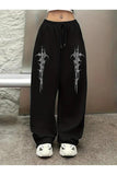 Sokak Tarzı Gothic Baskılı Unisex Baggy Eşofman