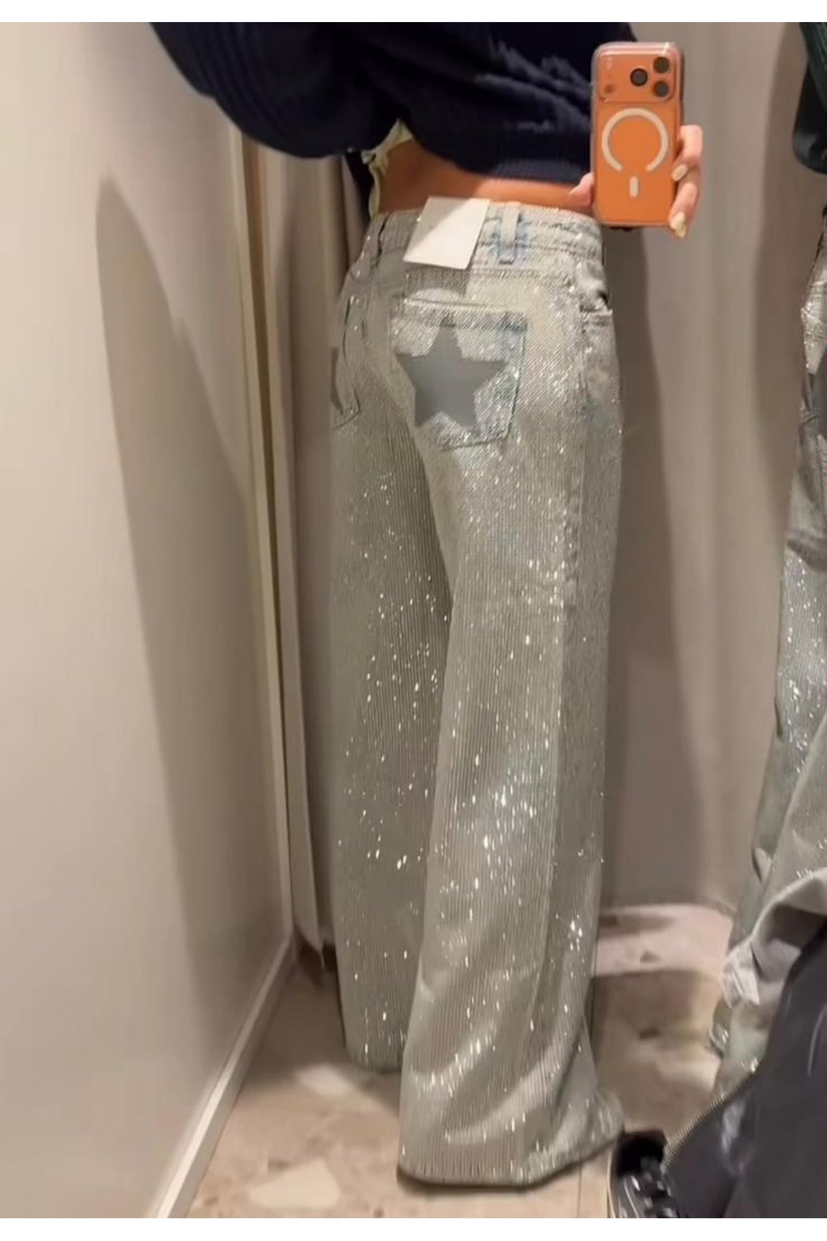 Viral Momyy Star Detail Baggy Jean