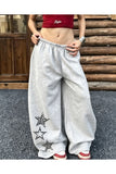 Star Baskılı Oversize Baggy Unisex Eşofman Altı