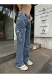 Butterfly Streetwear Baggy Mavi Pantolon