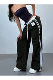 89 Number Oversize Bel İp Detaylı Baggy Eşofman Altı